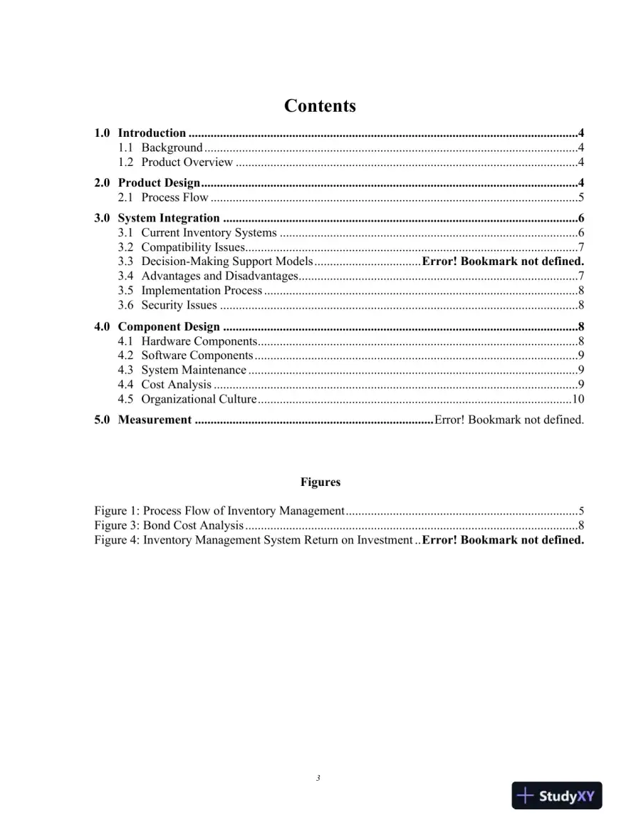 Panera Bread Inventory Management System, page 4