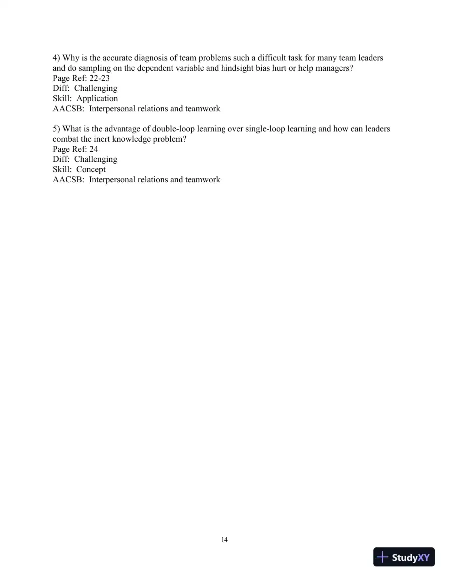 Making the Team: A Guide for Managers, 6th Edition Test Bank, page 15