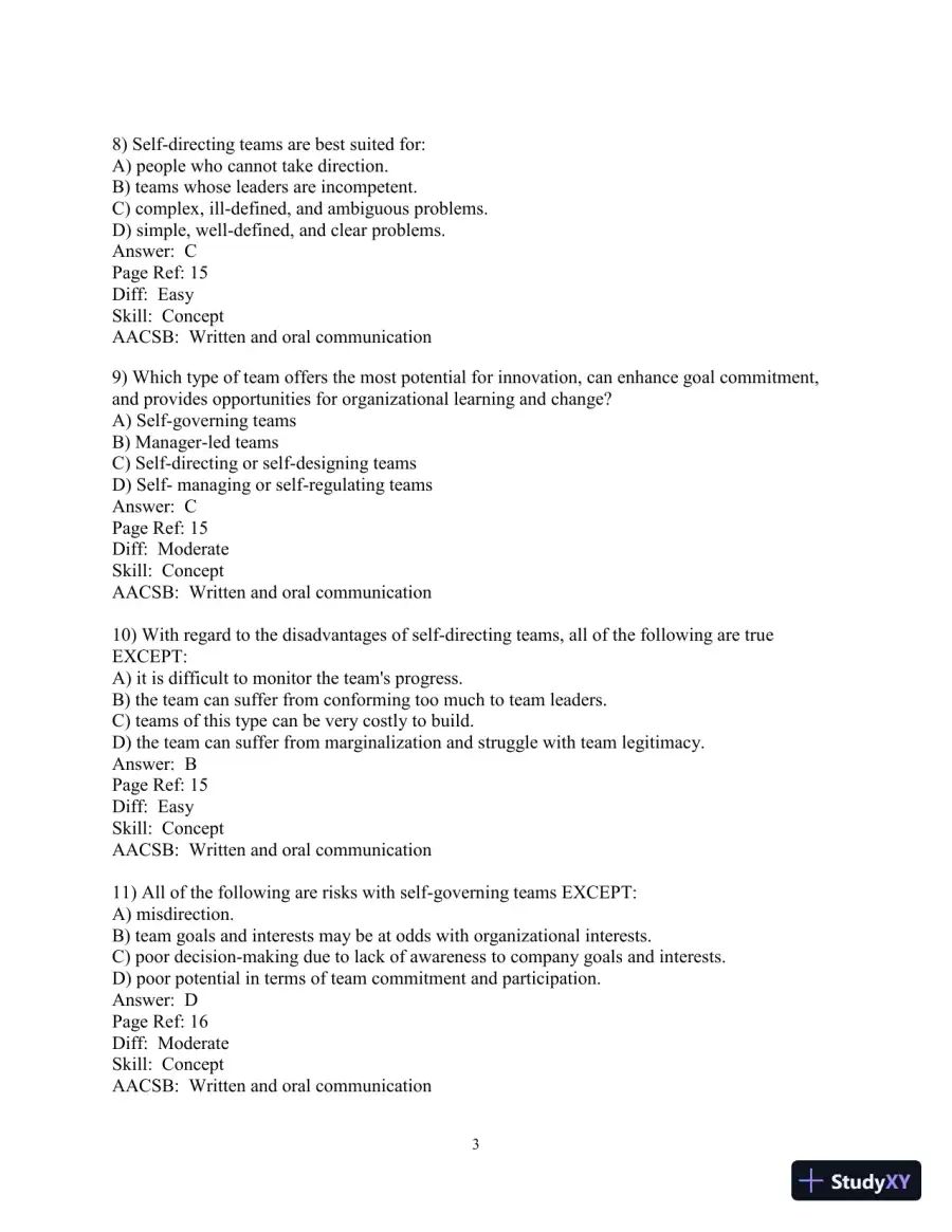 Making the Team: A Guide for Managers, 6th Edition Test Bank, page 4