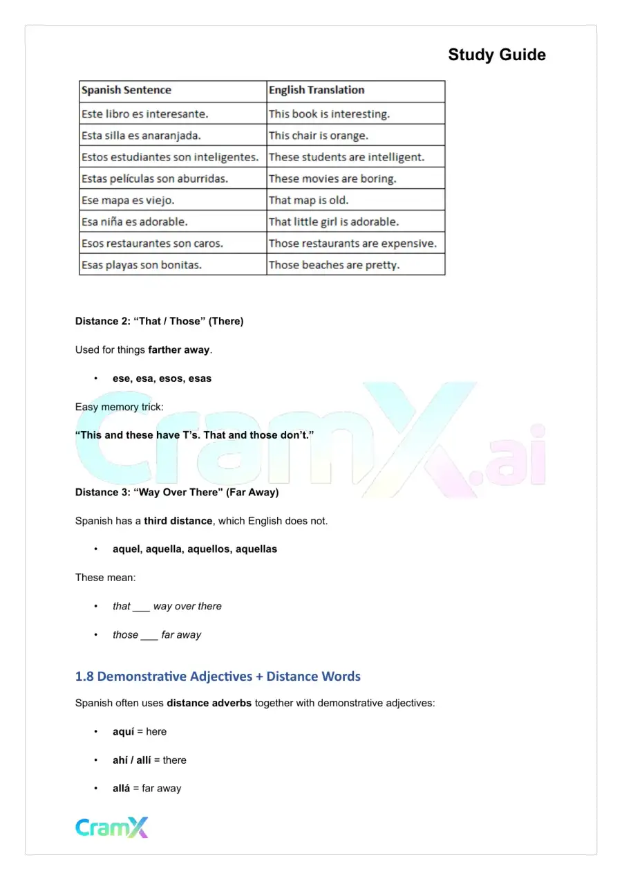 Spanish I - Adjectives, page 6