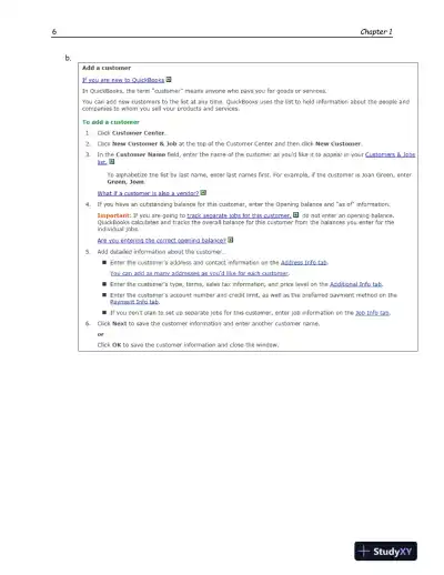 Using QuickBooks Accountant 2015 for Accounting (with QuickBooks CD-ROM) , 14th Edition Solution Manual - Page 7 preview image