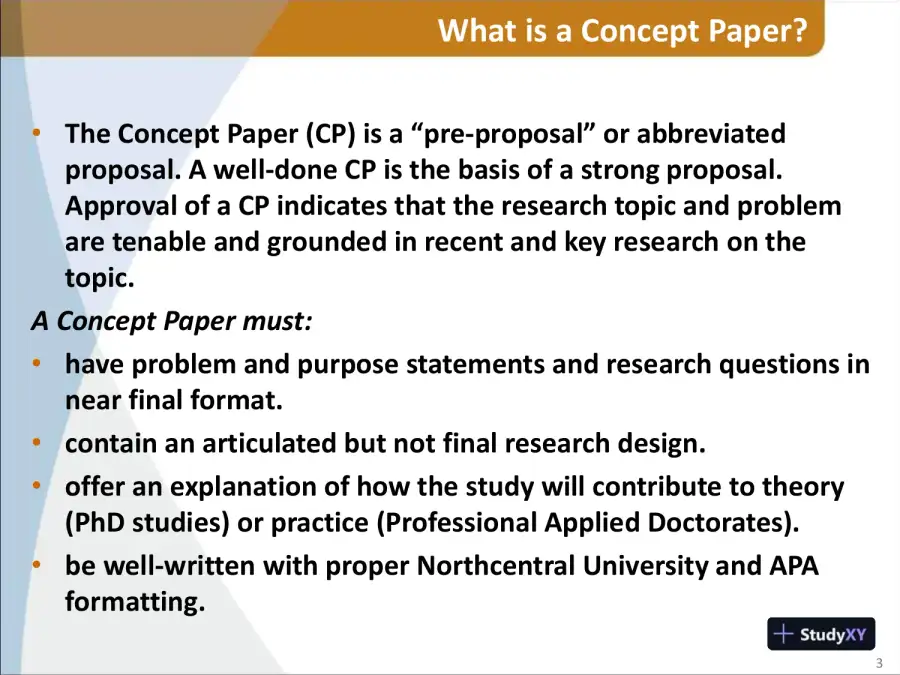 Introduction To Concept Paper Development And The University Review Process - Northcentral University, The Graduate School, page 4