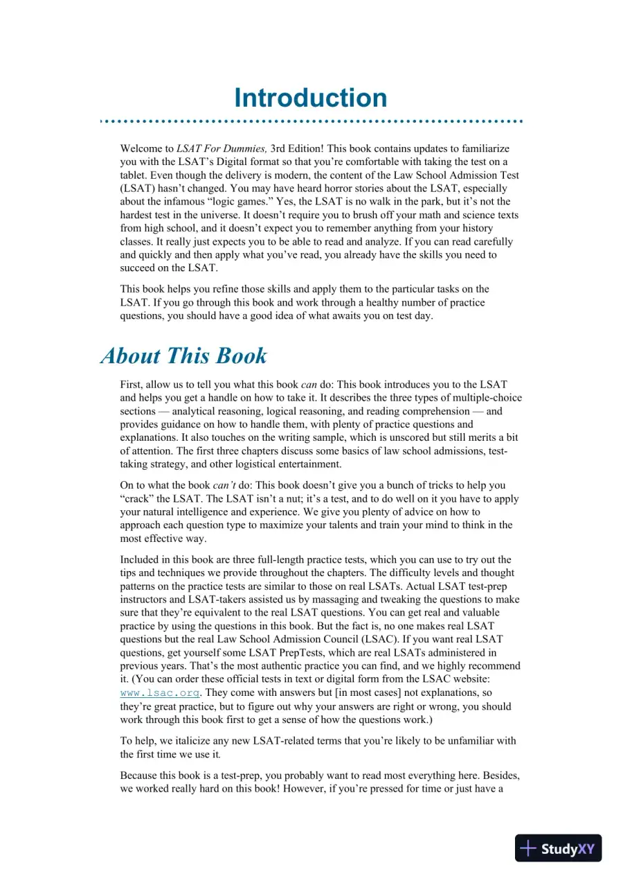 LSAT for Dummies (2021), page 11