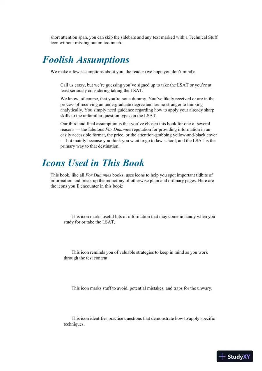 LSAT for Dummies (2021), page 12