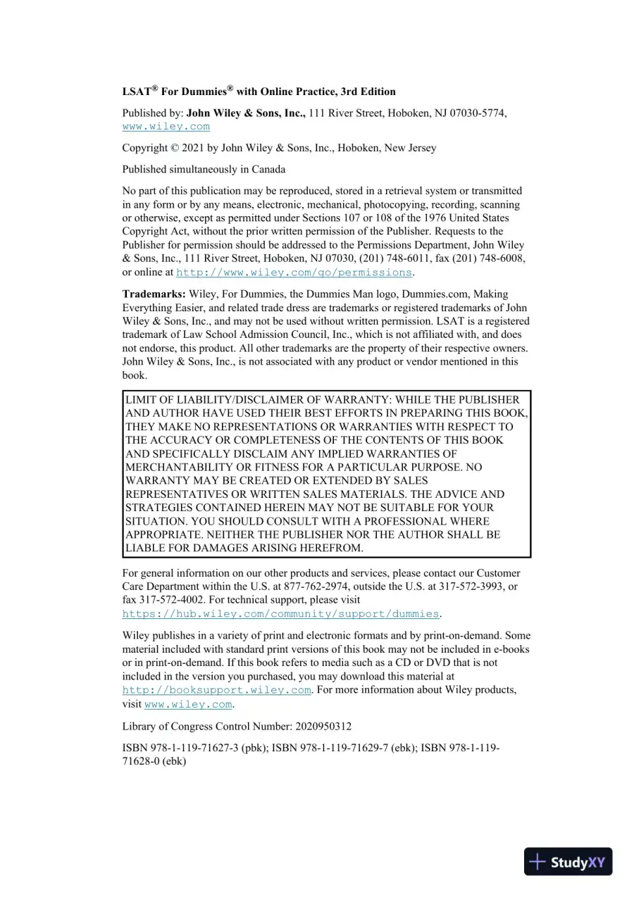LSAT for Dummies (2021), page 5