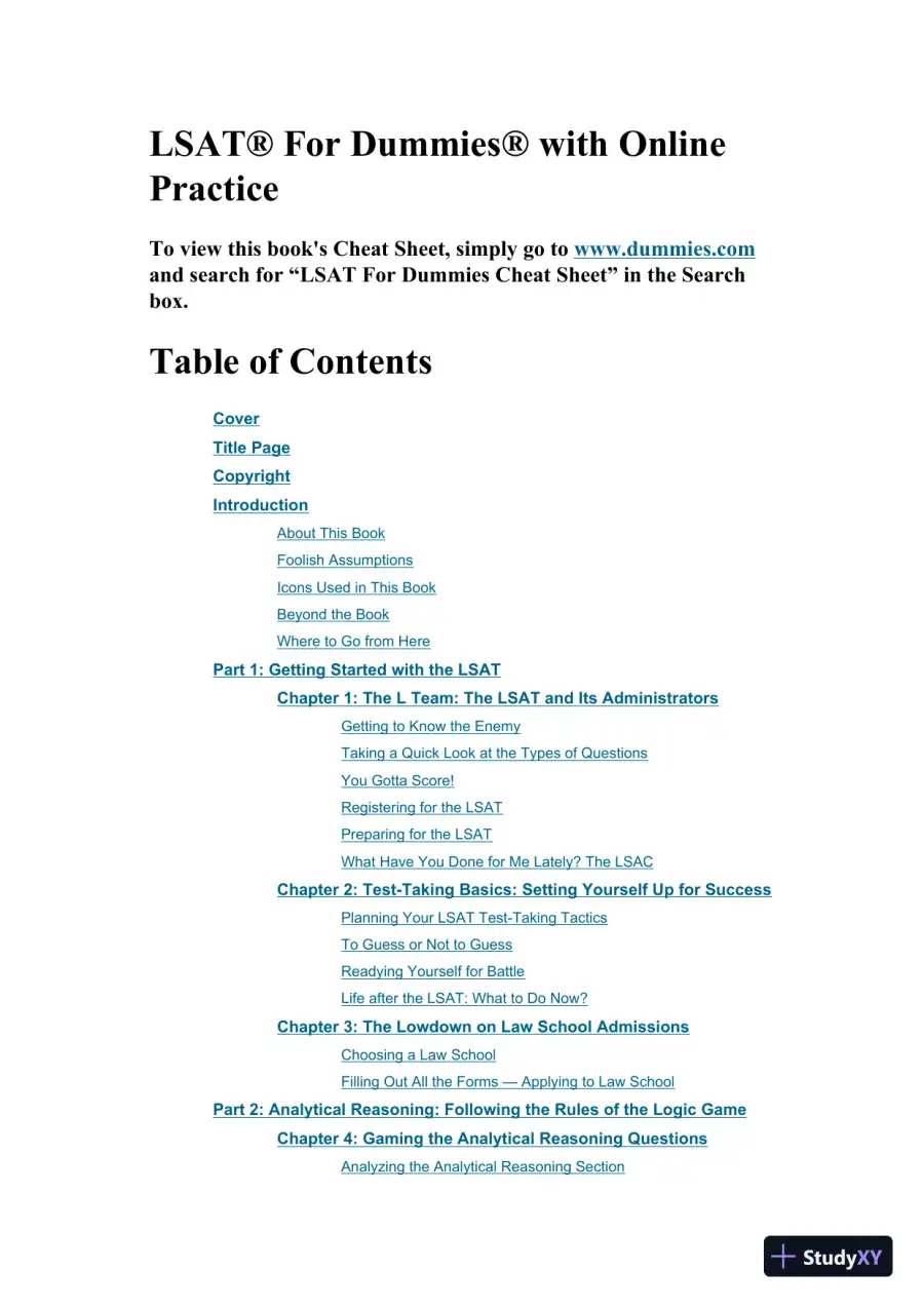 LSAT for Dummies (2021), page 6
