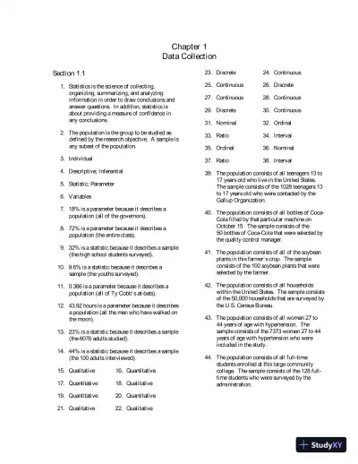 Solution Manual for Fundamentals of Statistics, 5th Edition - Page 5 preview image