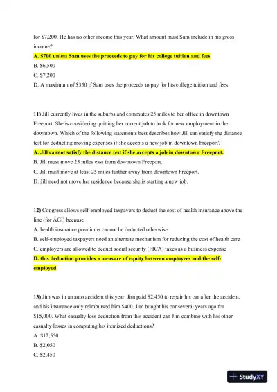 ACC 547 Final Exam MCQ - Page 4 preview image