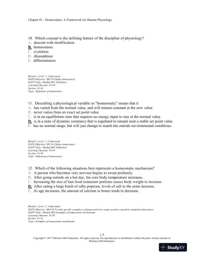 Vander's Human Physiology 14th Edition Test Bank - Page 6 preview image