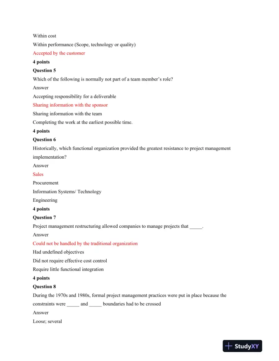 Strayer BUS375 Project Management Process and Decision Making, page 3