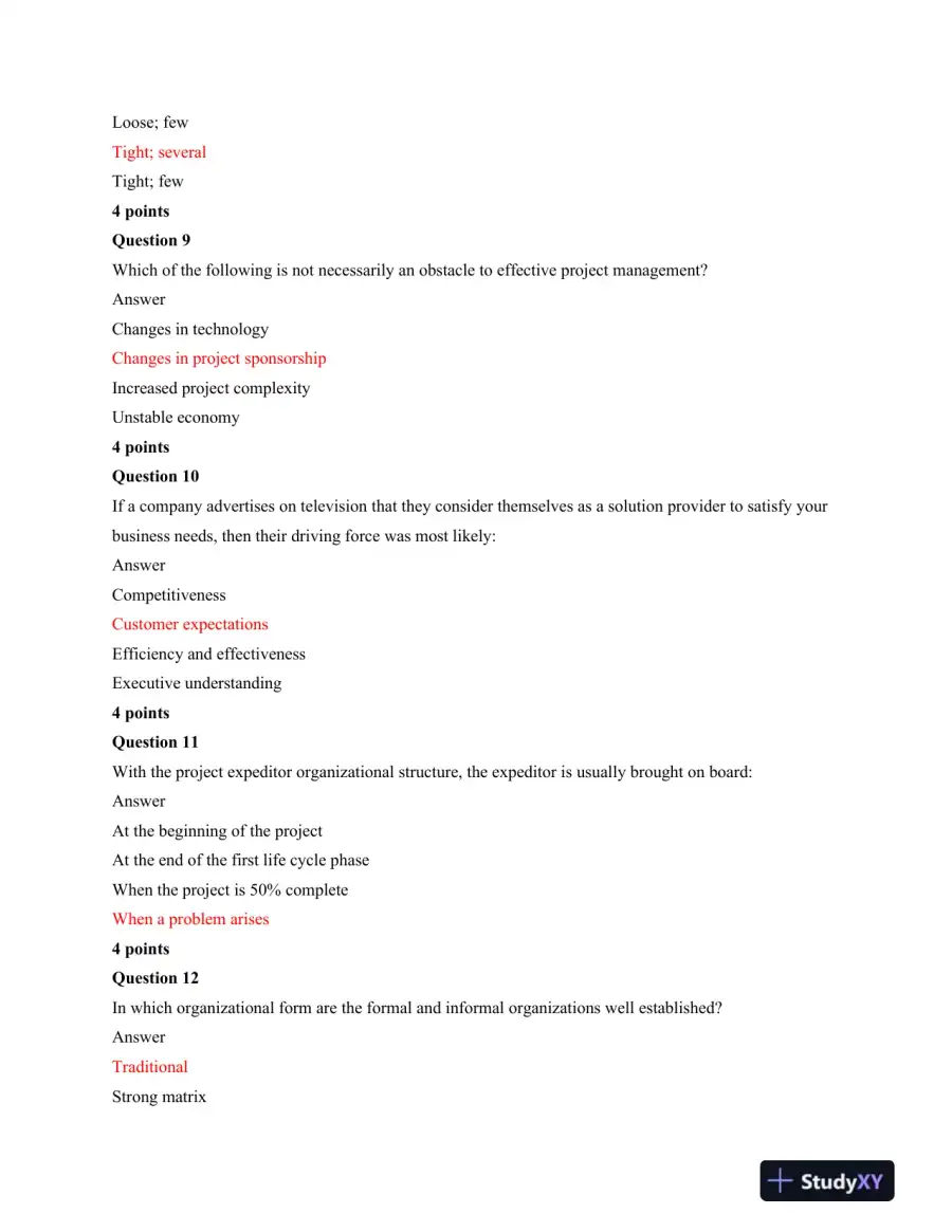 Strayer BUS375 Project Management Process and Decision Making, page 4