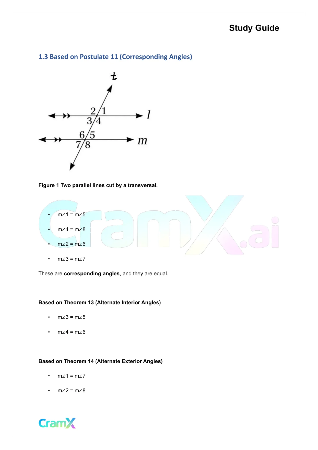 Geometry - Parallel Lines - Page 3 preview image