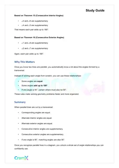 Geometry - Parallel Lines - Page 4 preview image