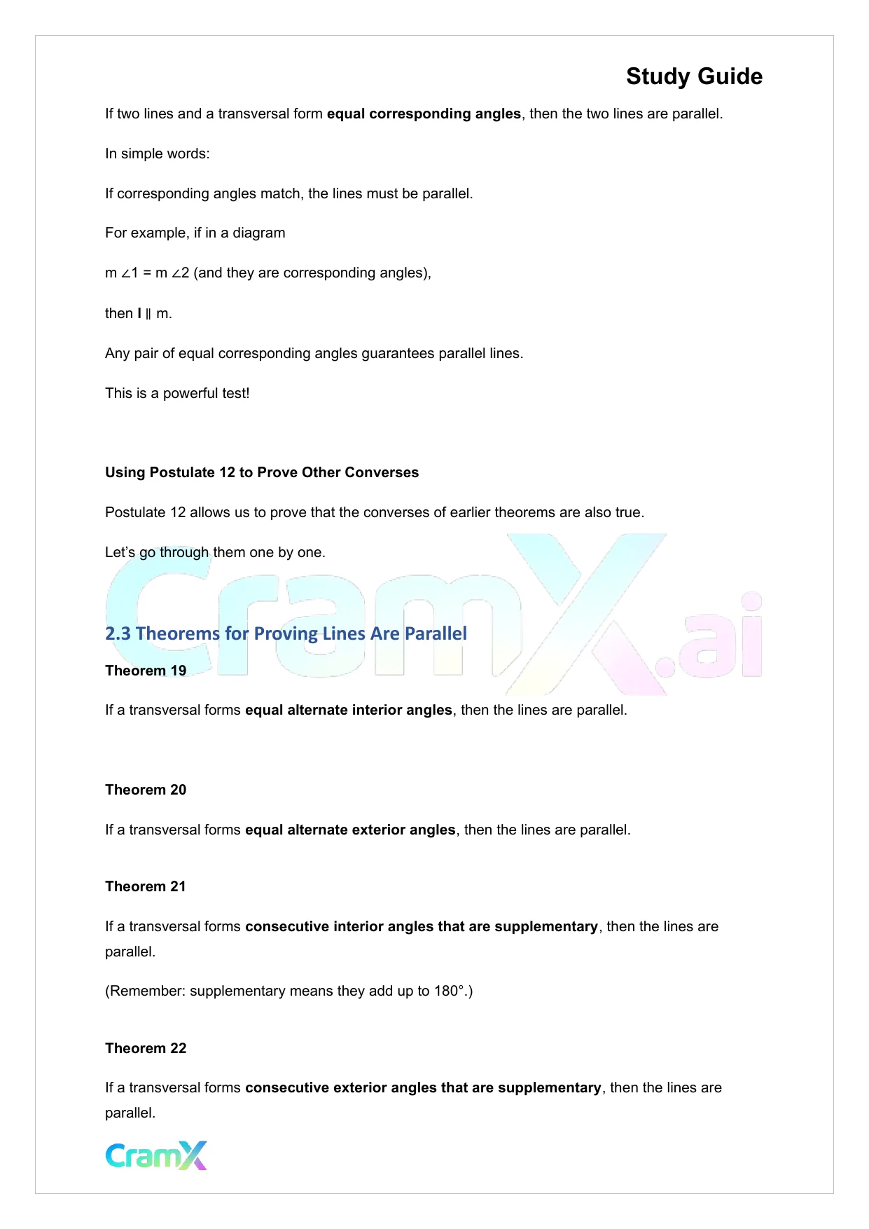 Geometry - Parallel Lines - Page 6 preview image