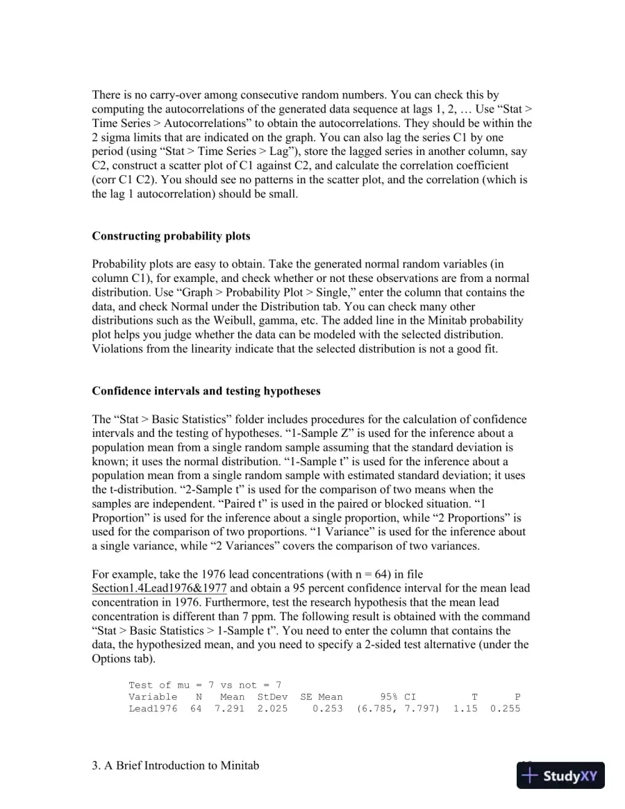 Solution Manual For Applied Statistics For Engineers And Physical Scientists, Coursesmart Etextbook, 3rd Edition, page 11
