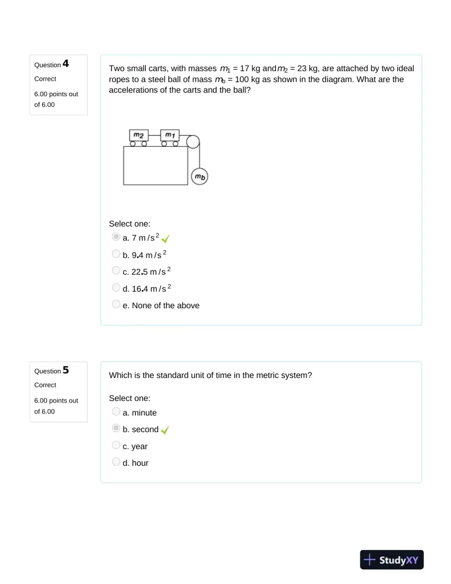 2023 PHY250 Physics Graded Exam With Answers (25 Solved Questions), page 4