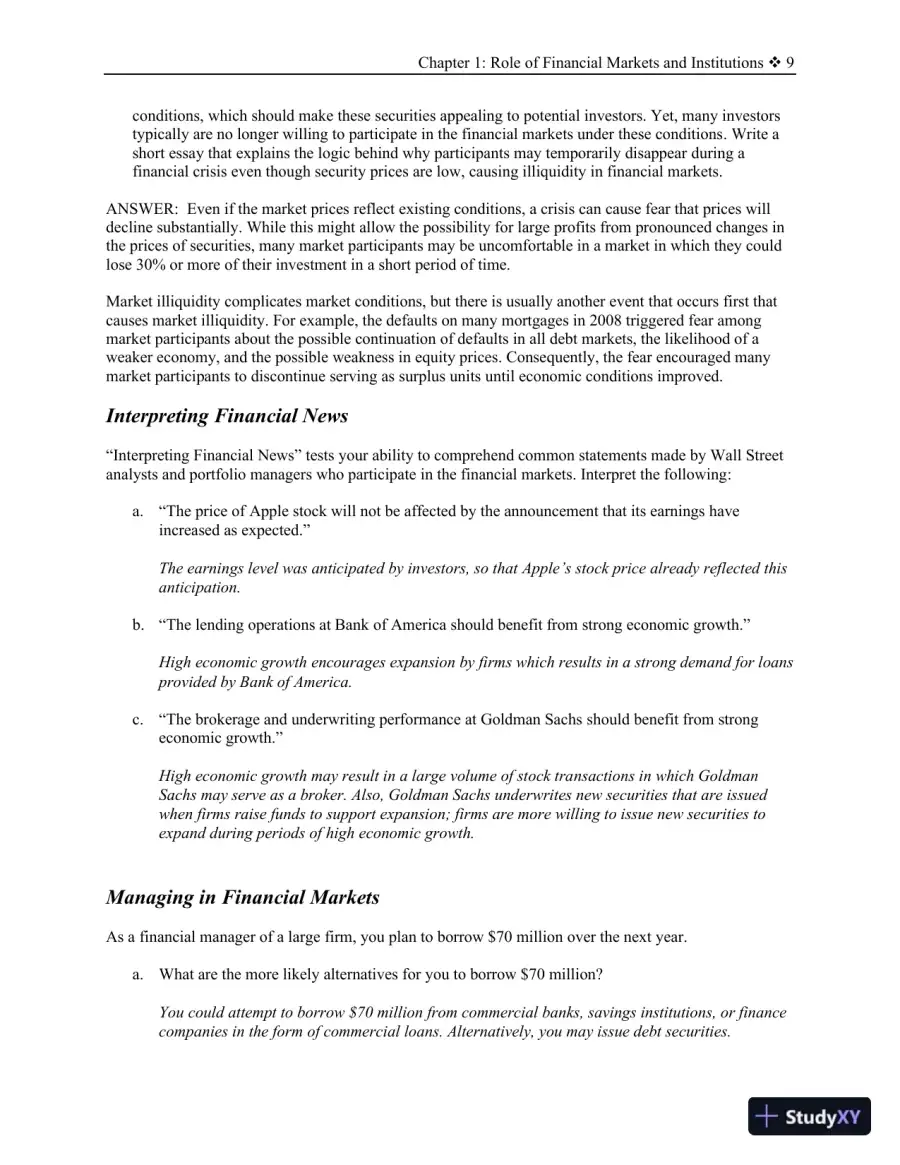 Solution Manual for Financial Markets and Institutions, 13th Edition, page 10