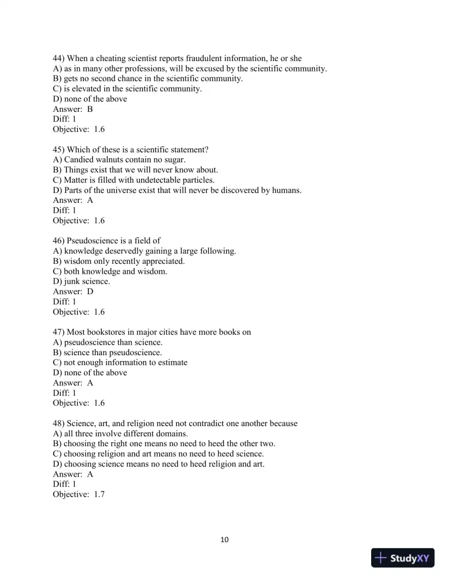 Test Bank for Conceptual Integrated Science, 3rd Edition, page 11