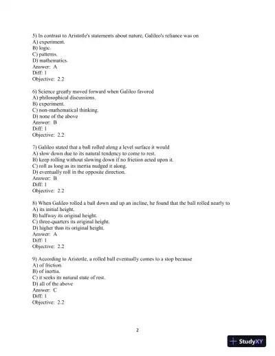 Test Bank for Conceptual Integrated Science, 3rd Edition - Page 15 preview image