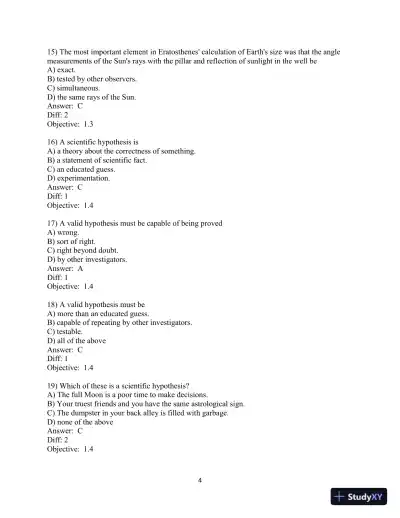 Test Bank for Conceptual Integrated Science, 3rd Edition - Page 5 preview image