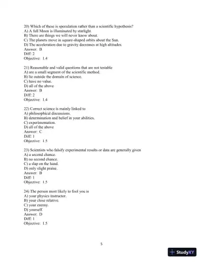 Test Bank for Conceptual Integrated Science, 3rd Edition - Page 6 preview image