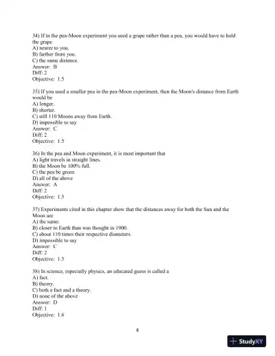 Test Bank for Conceptual Integrated Science, 3rd Edition - Page 9 preview image