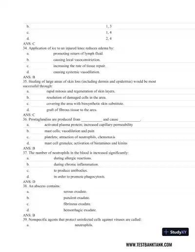 Fundamentals of Pathology 1st Edition Test Bank - Page 13 preview image