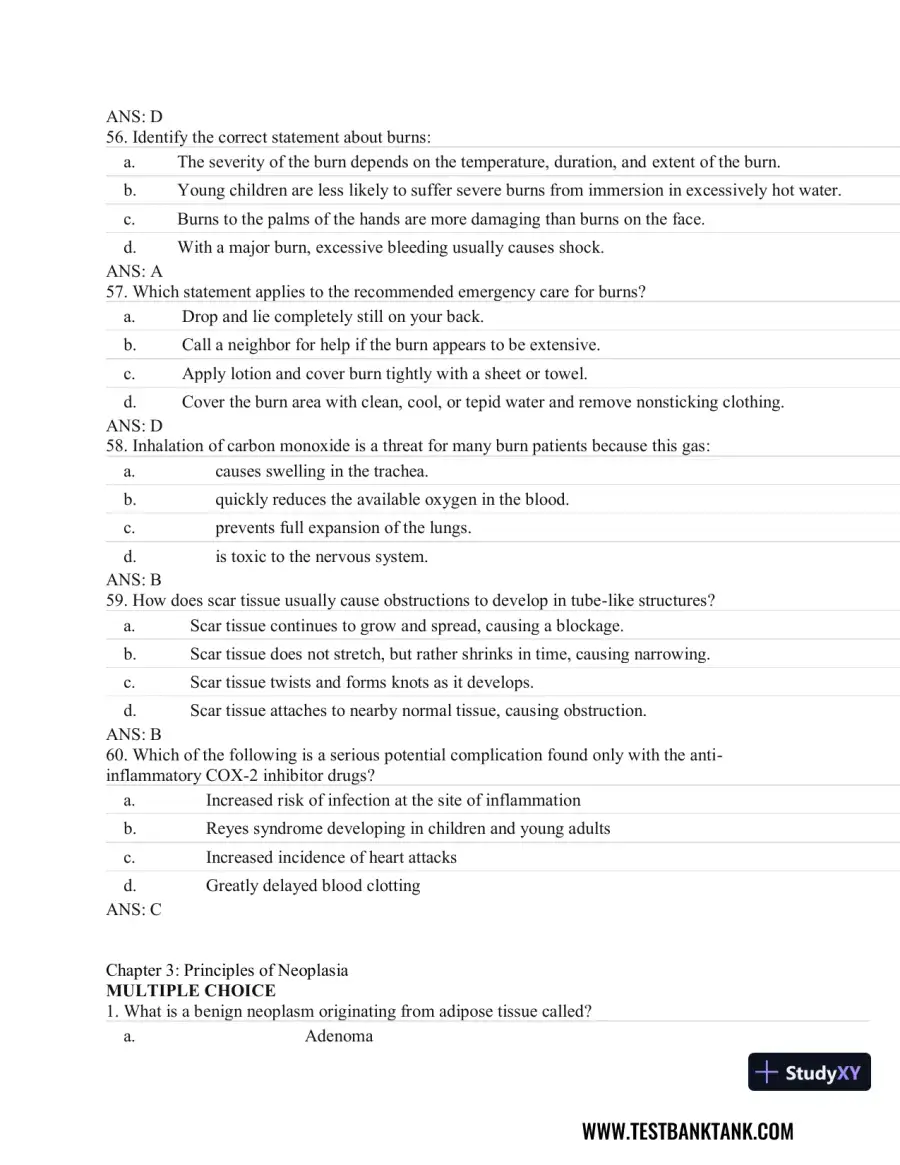Fundamentals of Pathology 1st Edition Test Bank, page 17