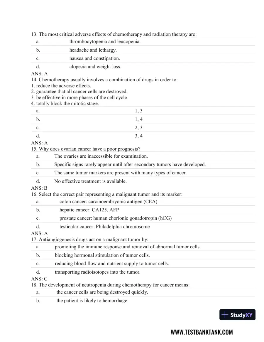 Fundamentals of Pathology 1st Edition Test Bank, page 20