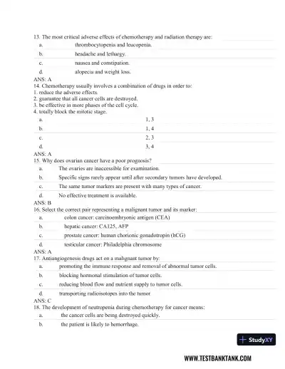 Fundamentals of Pathology 1st Edition Test Bank - Page 20 preview image