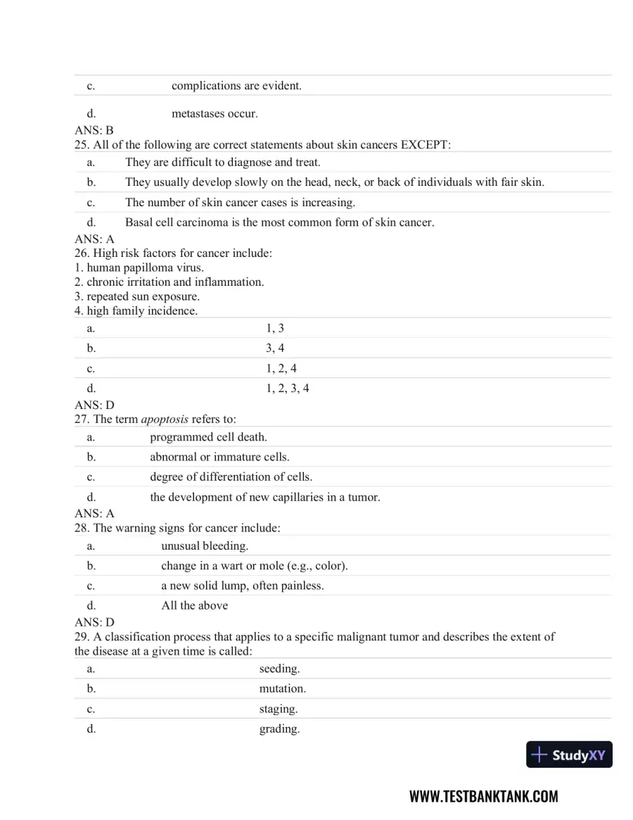 Fundamentals of Pathology 1st Edition Test Bank, page 22