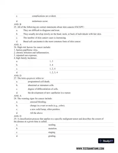 Fundamentals of Pathology 1st Edition Test Bank - Page 22 preview image
