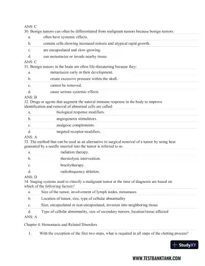 Fundamentals of Pathology 1st Edition Test Bank - Page 23 preview image