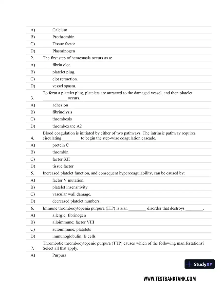 Fundamentals of Pathology 1st Edition Test Bank, page 24
