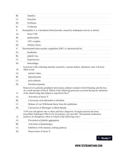 Fundamentals of Pathology 1st Edition Test Bank - Page 25 preview image