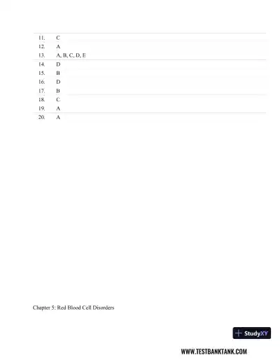 Fundamentals of Pathology 1st Edition Test Bank - Page 28 preview image