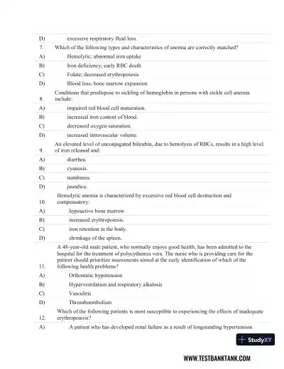Fundamentals of Pathology 1st Edition Test Bank - Page 30 preview image