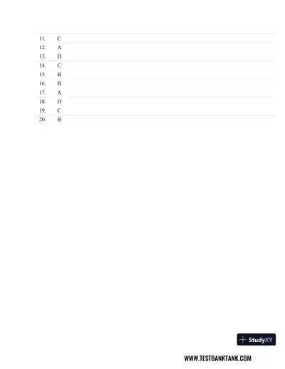 Fundamentals of Pathology 1st Edition Test Bank - Page 6 preview image