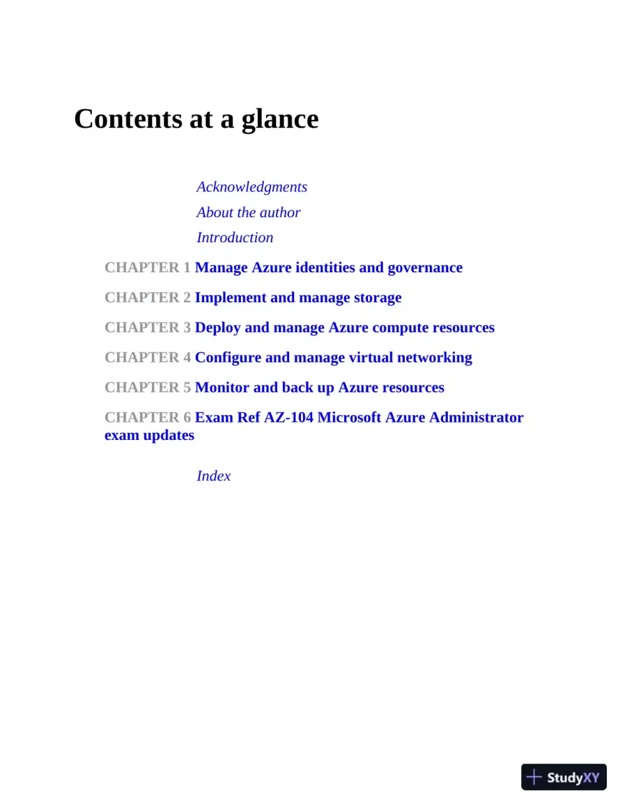 Exam Ref AZ-104 Microsoft Azure Administrator (2024), page 7