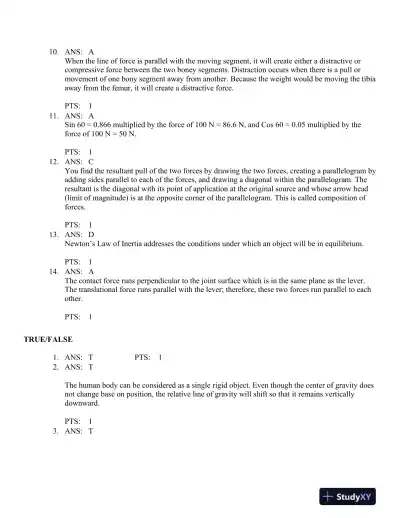 Joint Structure and Function: A Comprehensive Analysis 5th Edition Test Bank - Page 8 preview image
