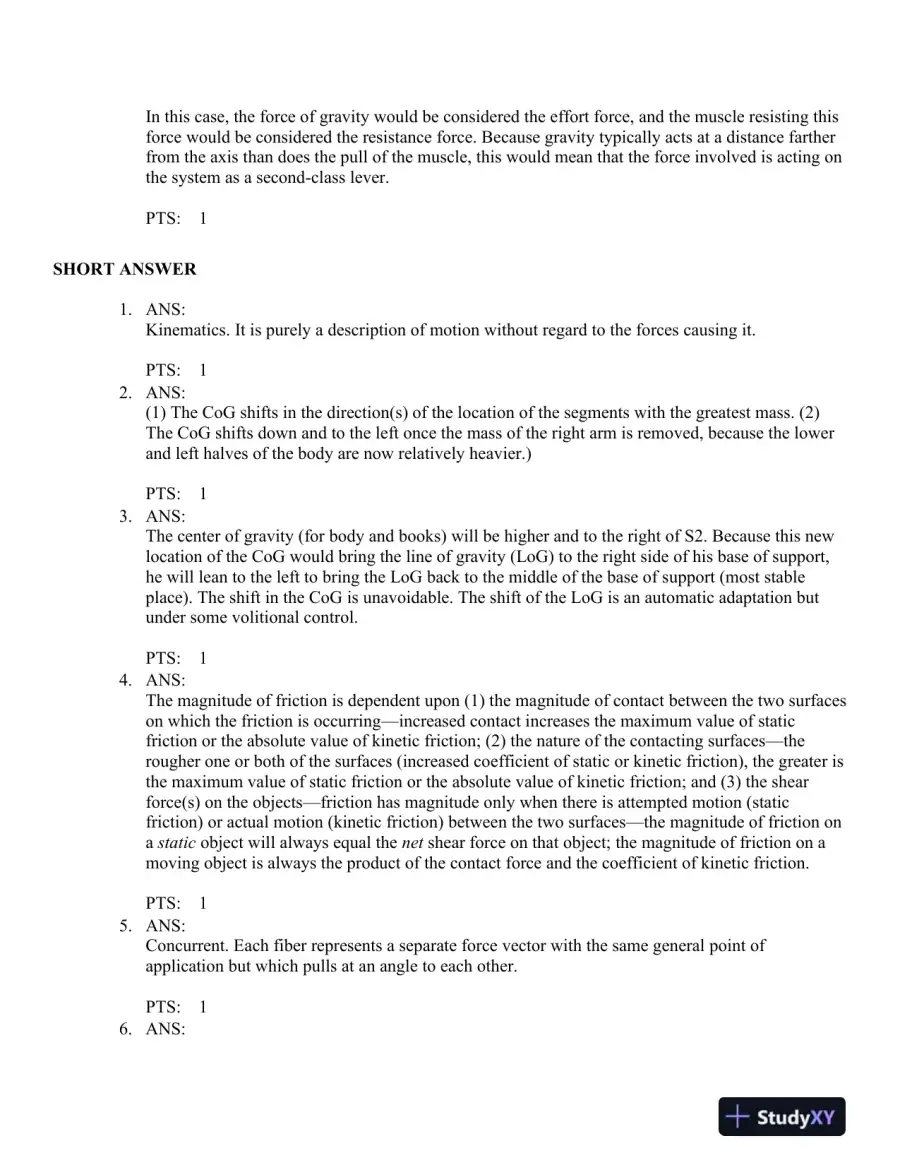 Joint Structure and Function: A Comprehensive Analysis 5th Edition Test Bank, page 9