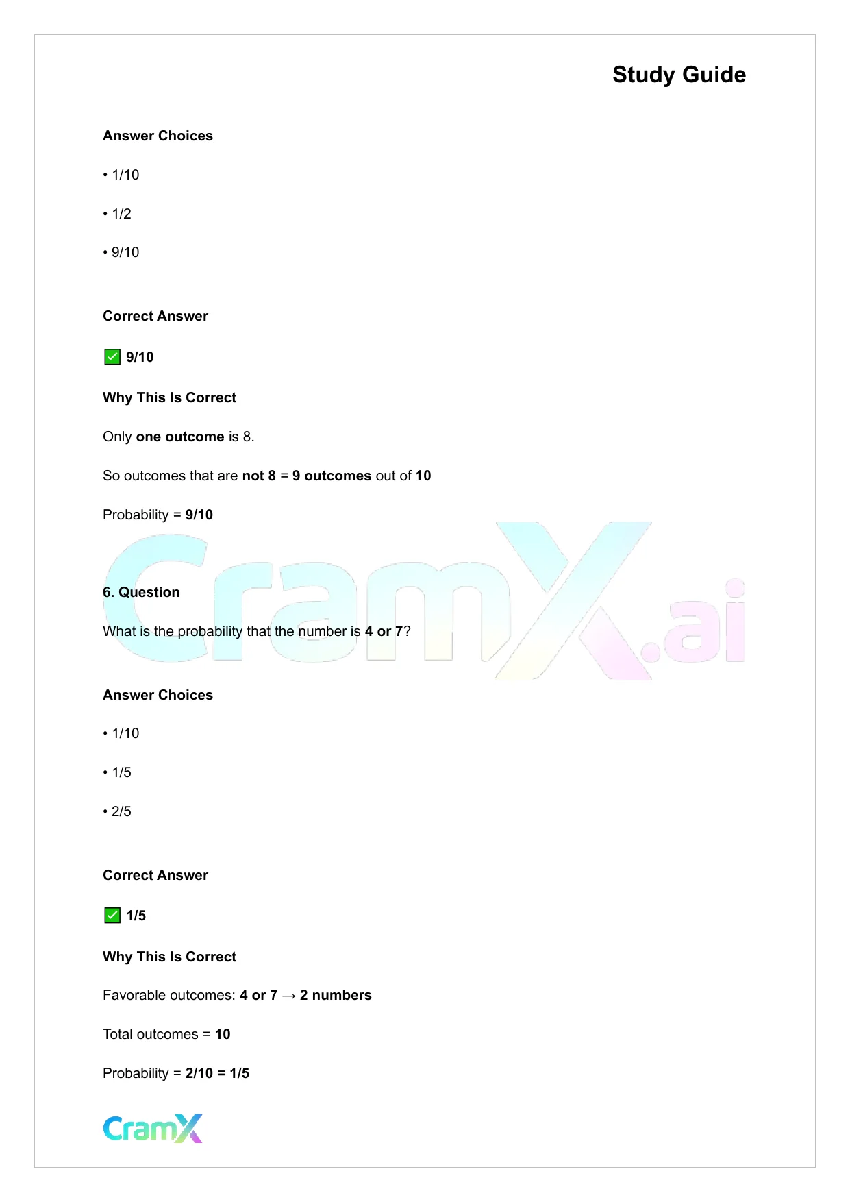 Statistics - Probability - Page 10 preview image
