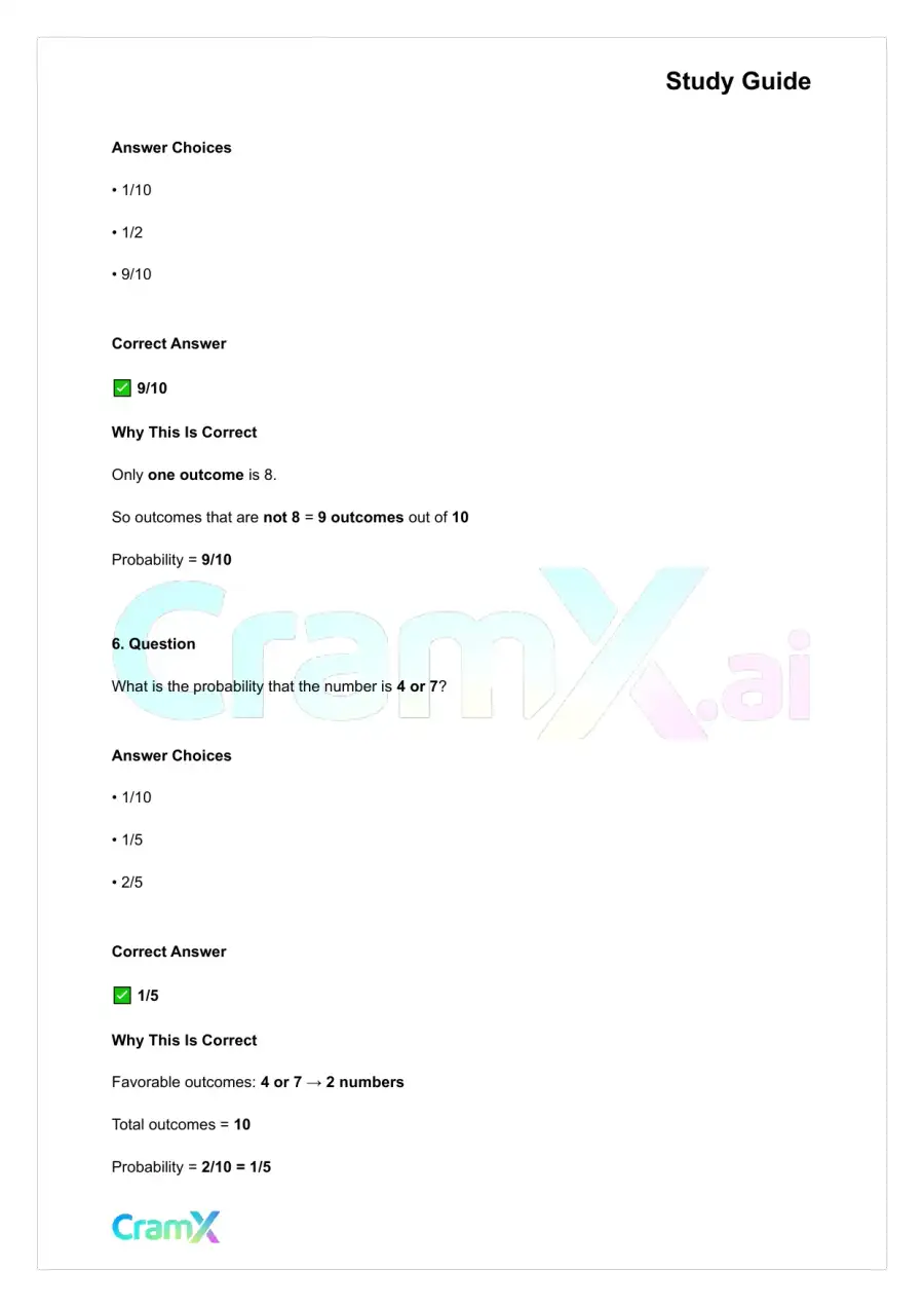 Statistics - Probability, page 10