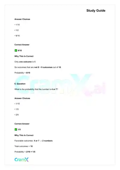 Statistics - Probability - Page 10 preview image