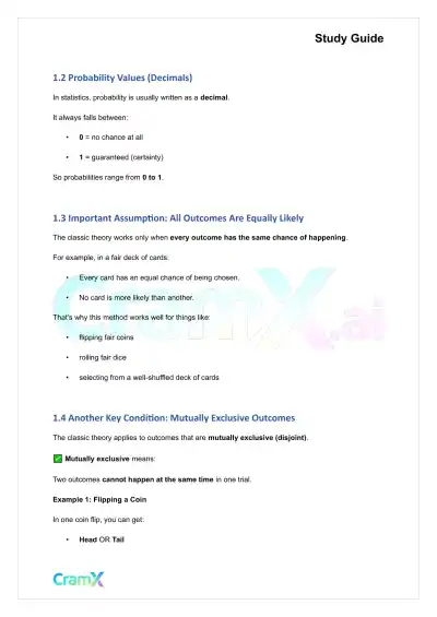 Statistics - Probability - Page 2 preview image