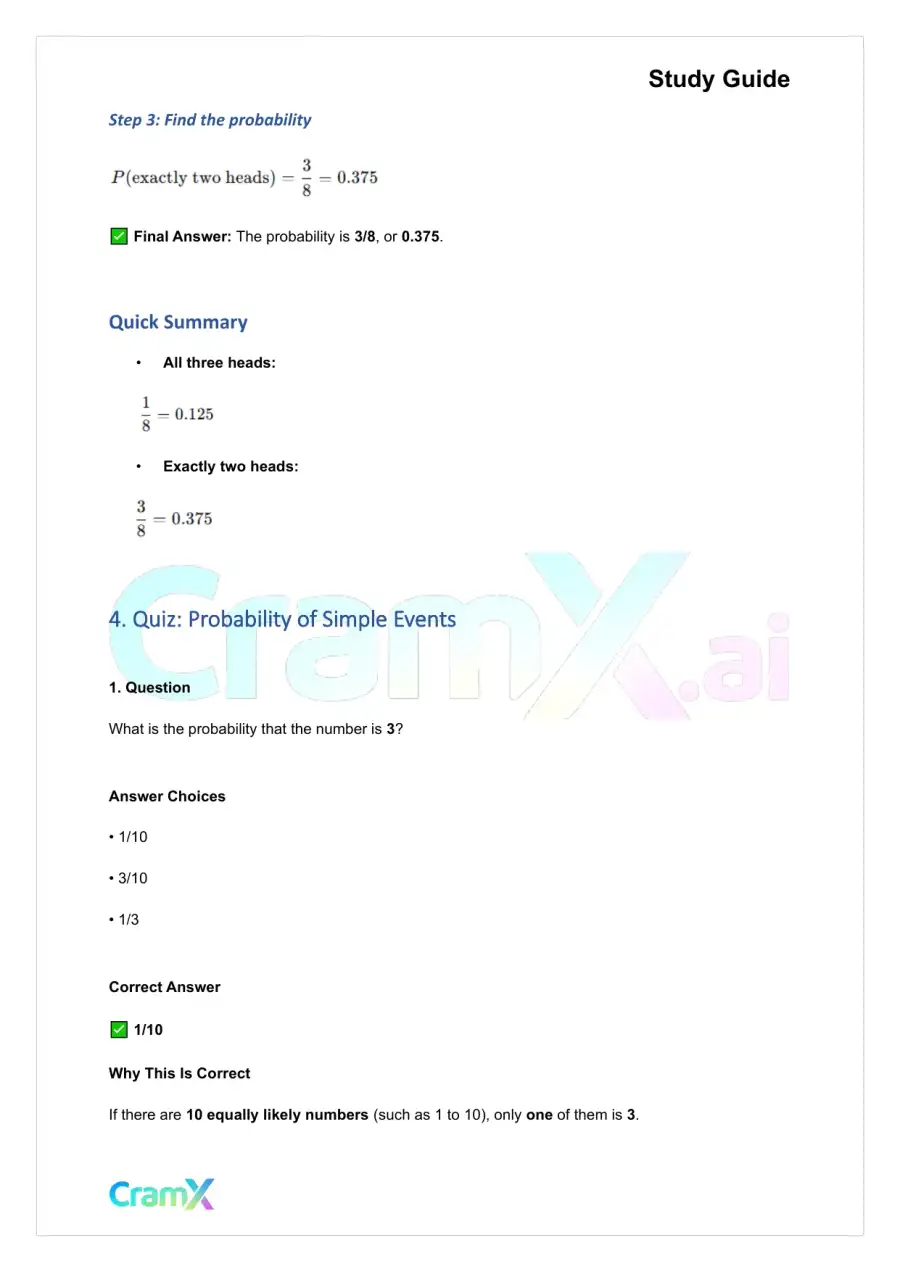 Statistics - Probability, page 7
