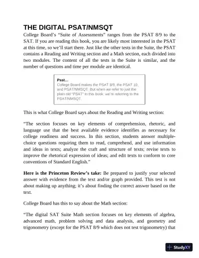 Princeton Review PSAT/NMSQT Prep, 2023-2024 : 2 Practice Tests + Review for the NEW Digital PSAT (2023) - Page 14 preview image