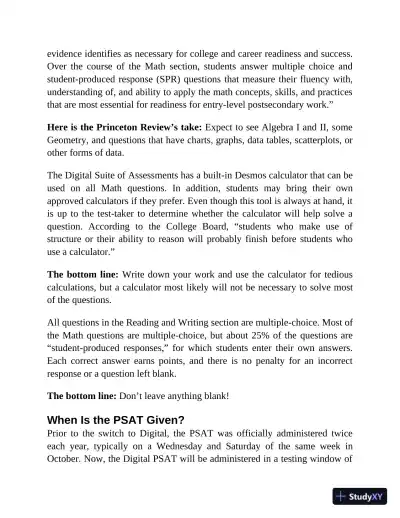 Princeton Review PSAT/NMSQT Prep, 2023-2024 : 2 Practice Tests + Review for the NEW Digital PSAT (2023) - Page 15 preview image