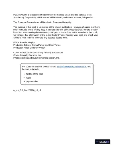 Princeton Review PSAT/NMSQT Prep, 2023-2024 : 2 Practice Tests + Review for the NEW Digital PSAT (2023) - Page 5 preview image