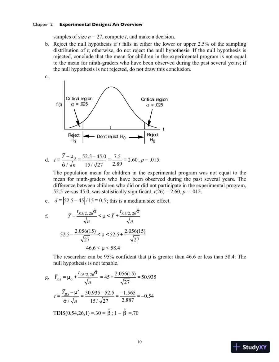 Solution Manual for Experimental Design: Procedures for the Behavioral Sciences , 4th Edition, page 13